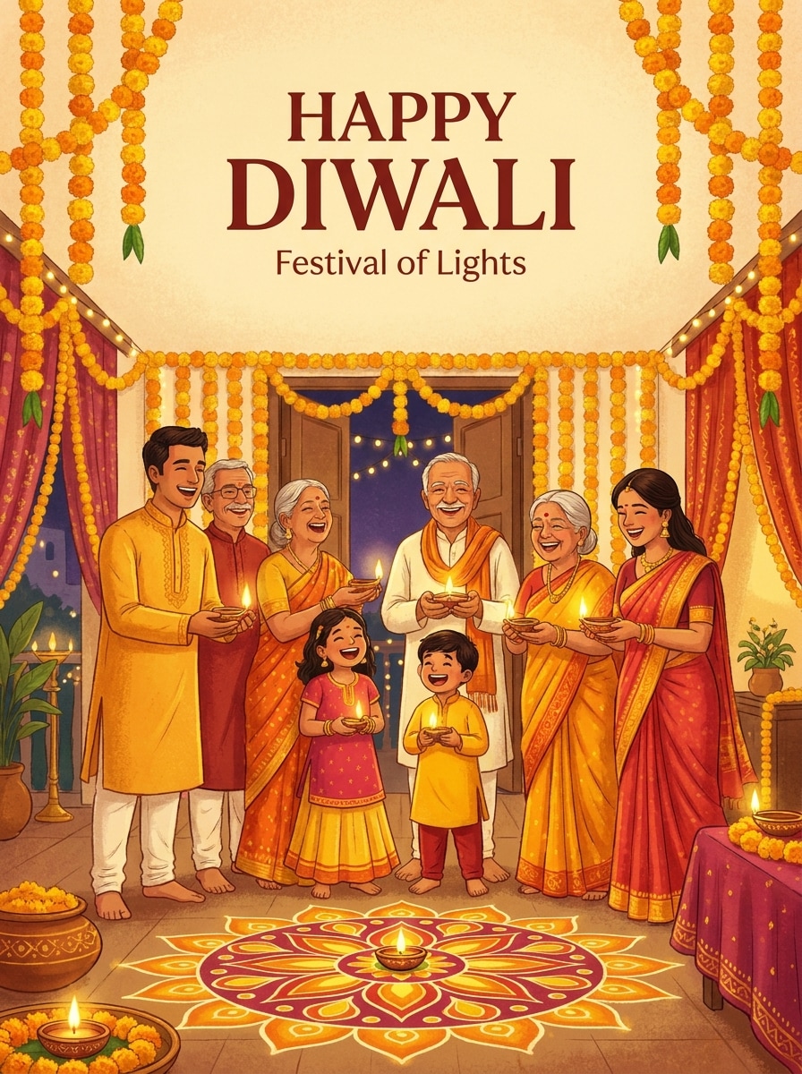 Family Festival Illustration