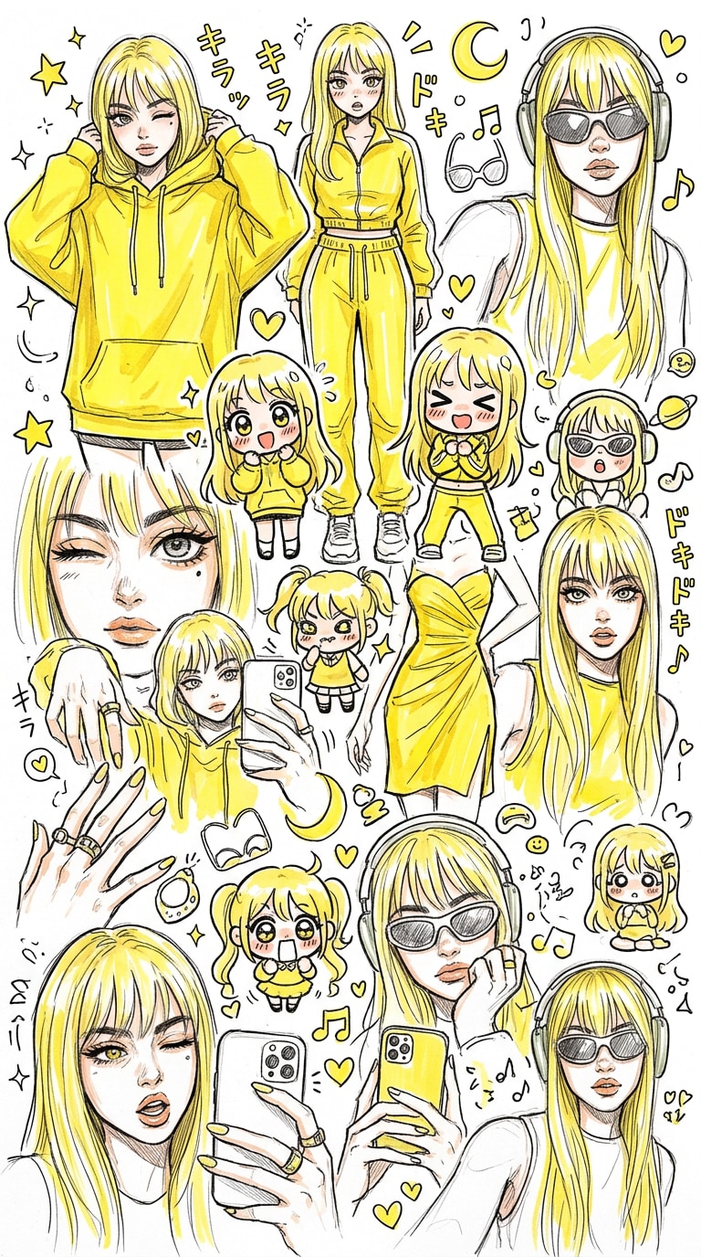 Anime Fan Notebook Explosion fan artist sketchbook prompt