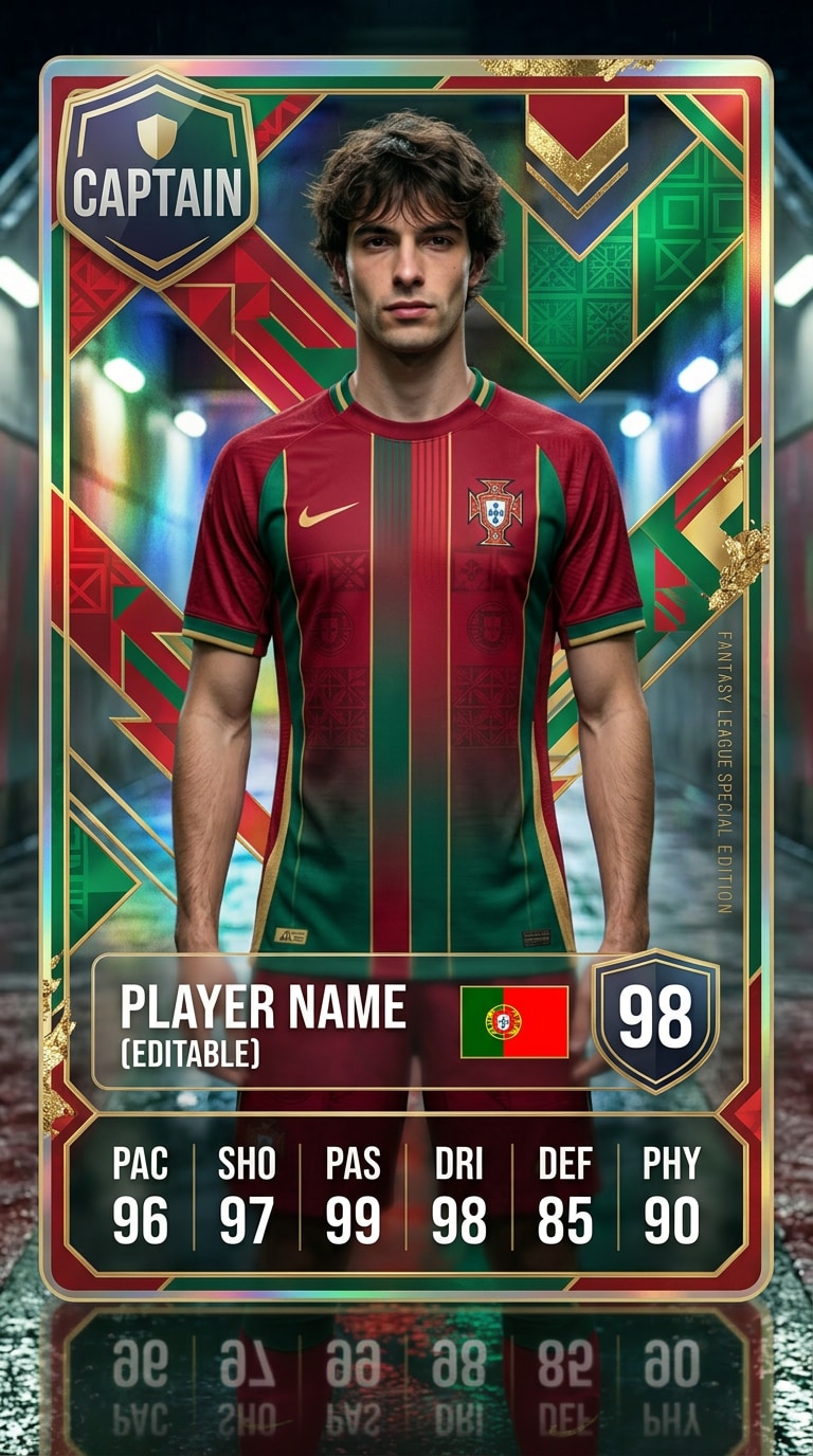 Fantasy football captain card prompt