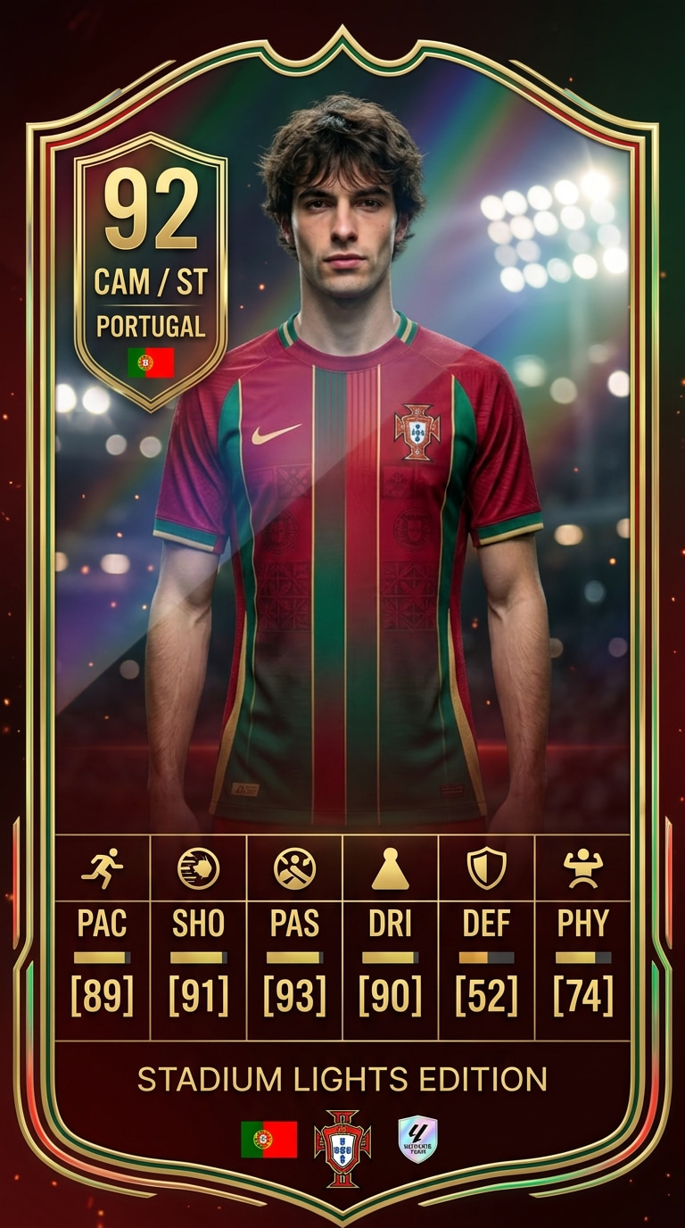 Football player stats card prompt