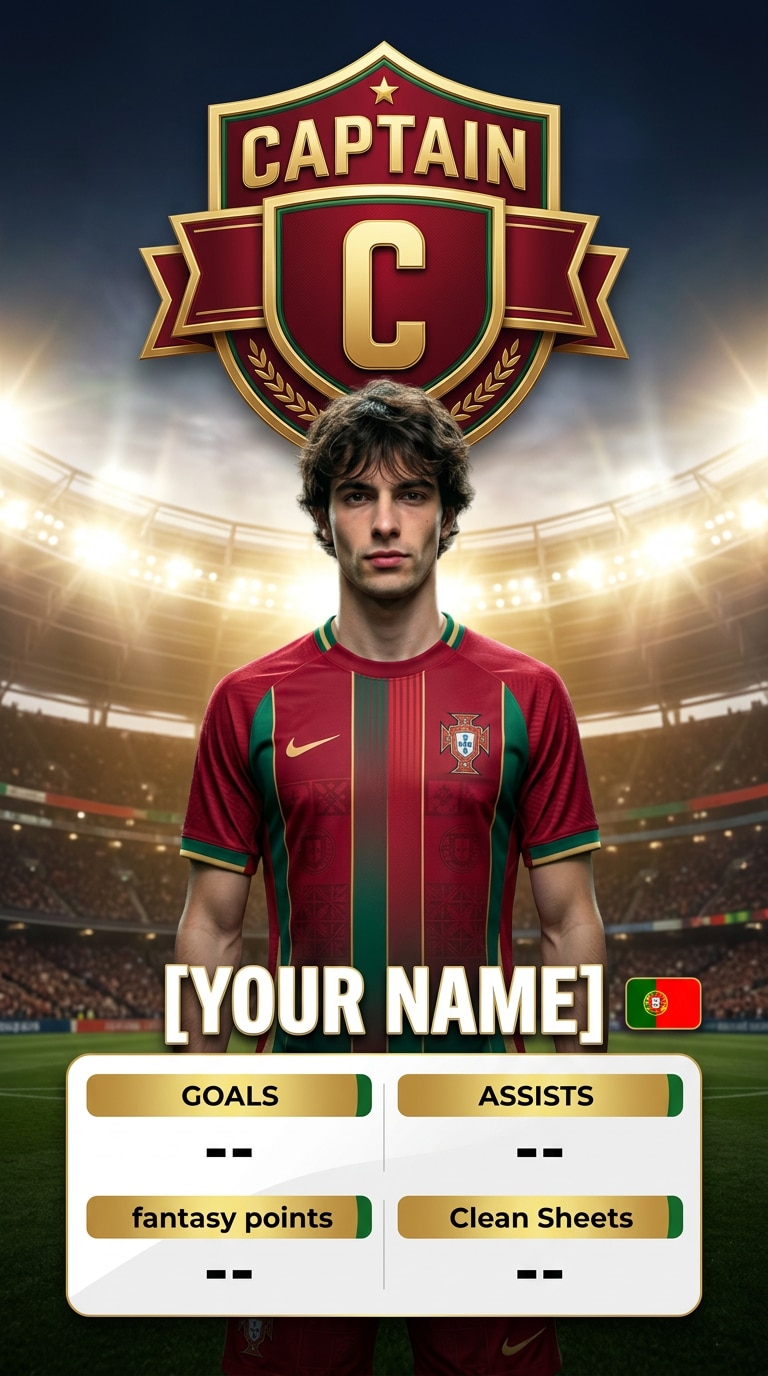 Fantasy football captain pick graphic prompt