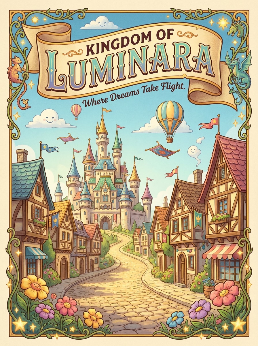 Fantasy Kingdom Travel Poster