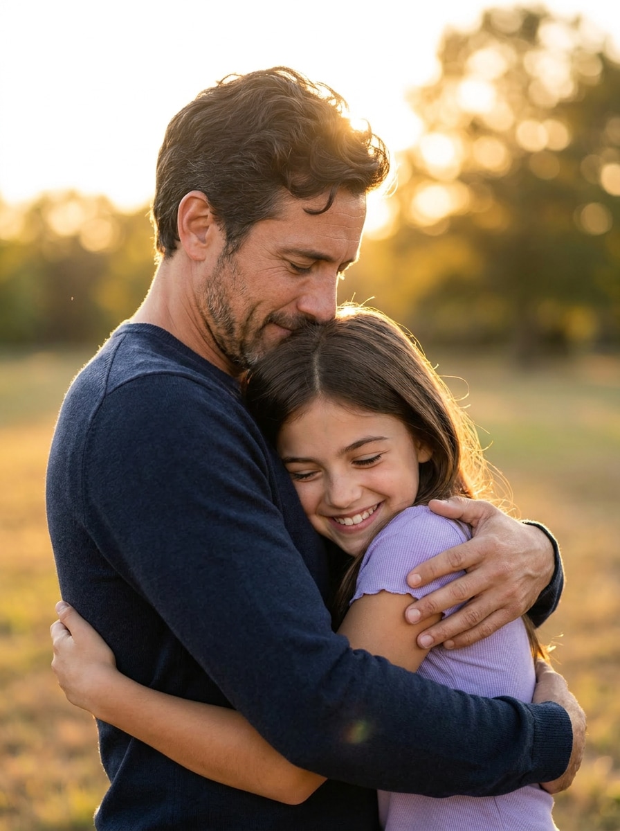 Golden hour father and daughter prompt for ChatGPT