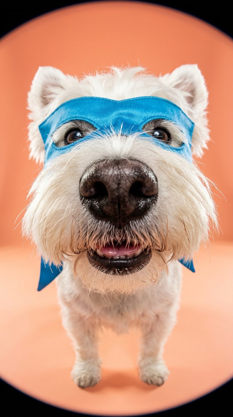Funny Nose Big Puppy Portrait