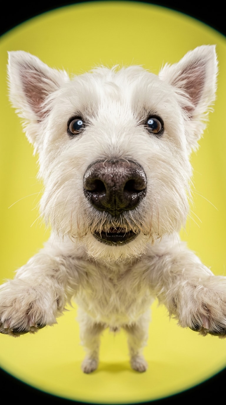 Surprised Puppy Fisheye Photo