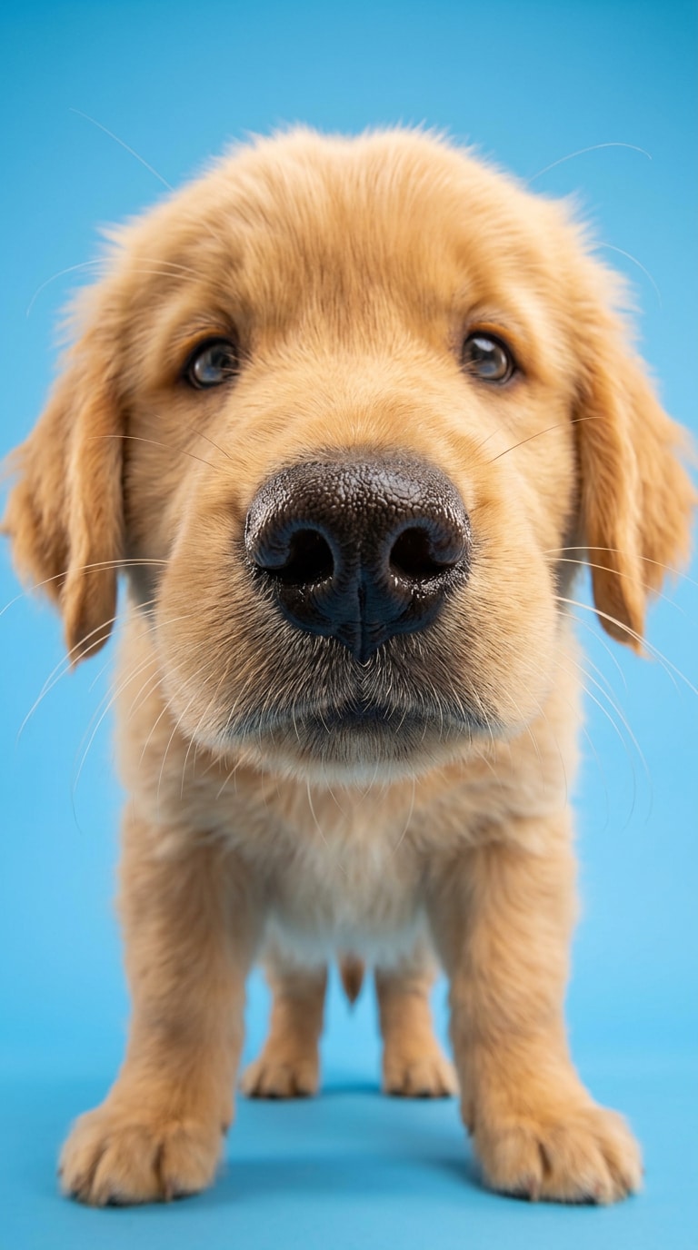 Golden Retriever Puppy Nose Close-Up
