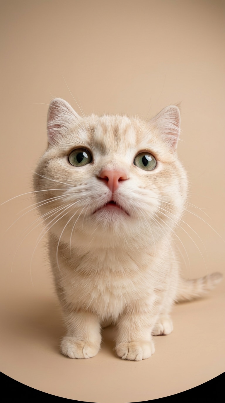 Long Haired Kitten Fisheye Photo