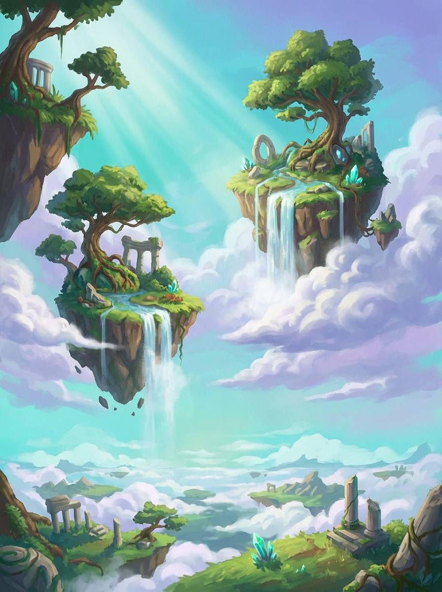 Floating Islands Fantasy World
