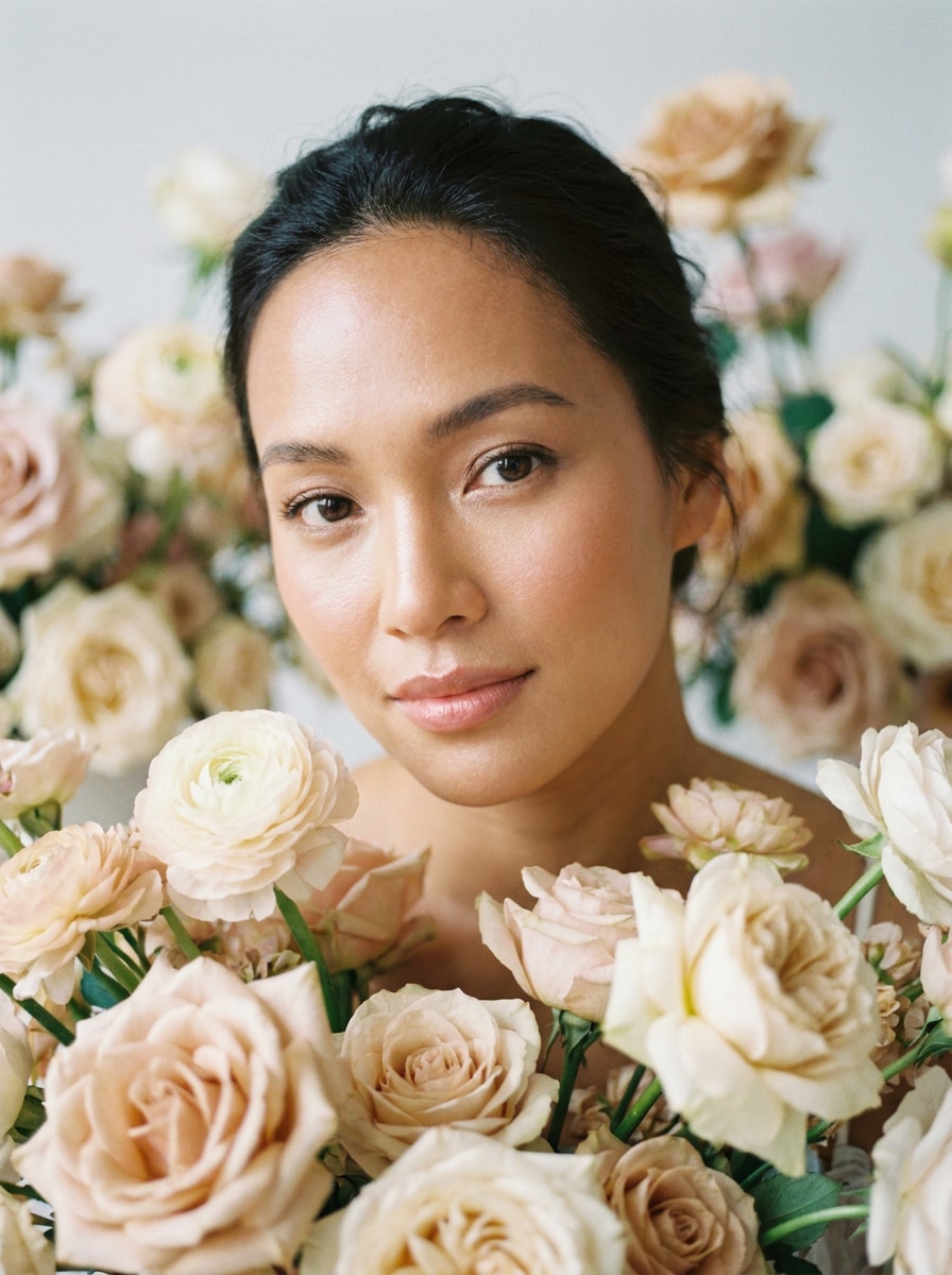 Floral Close-Up Portrait