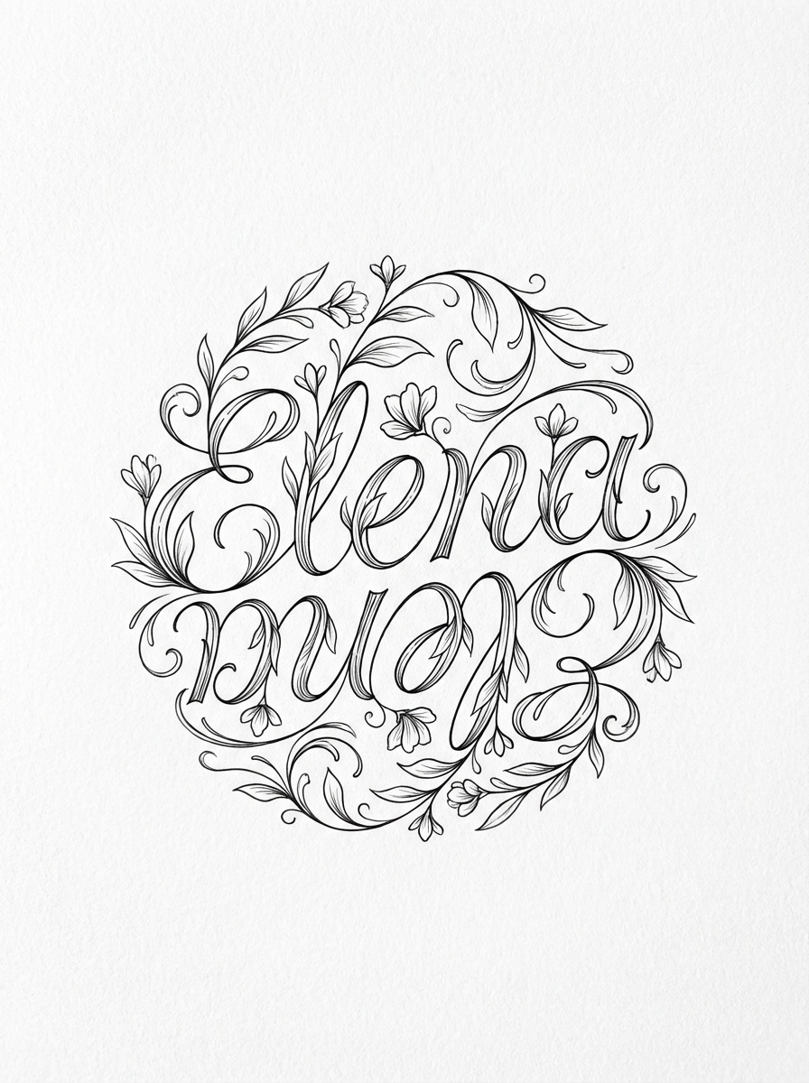 Floral Ornamental Ambigram
