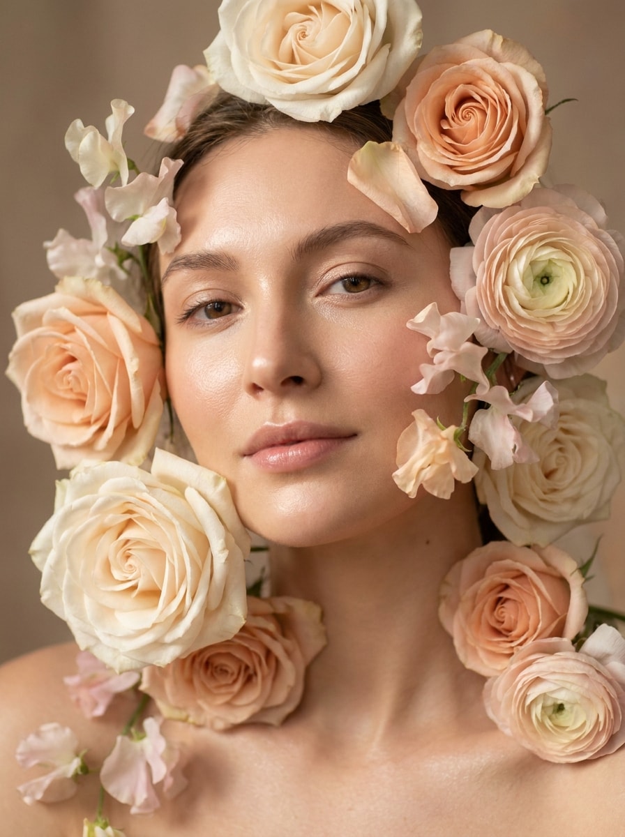 Flowers Around Face