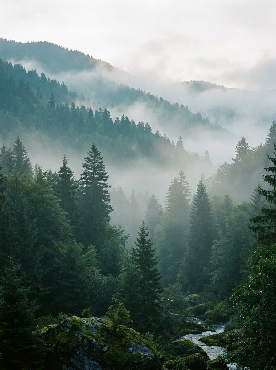 Foggy Pine Mountains