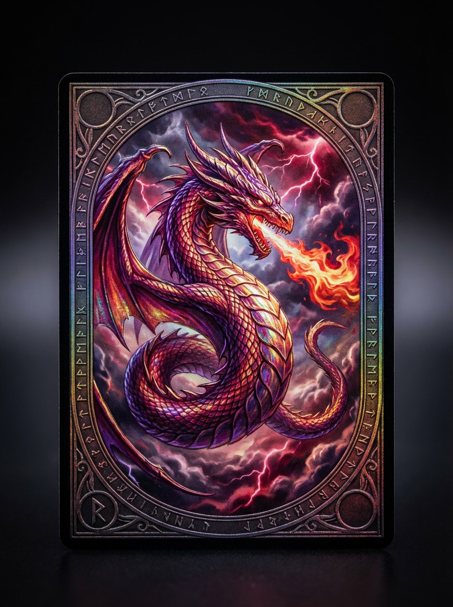 Foil-Look Dragon Token