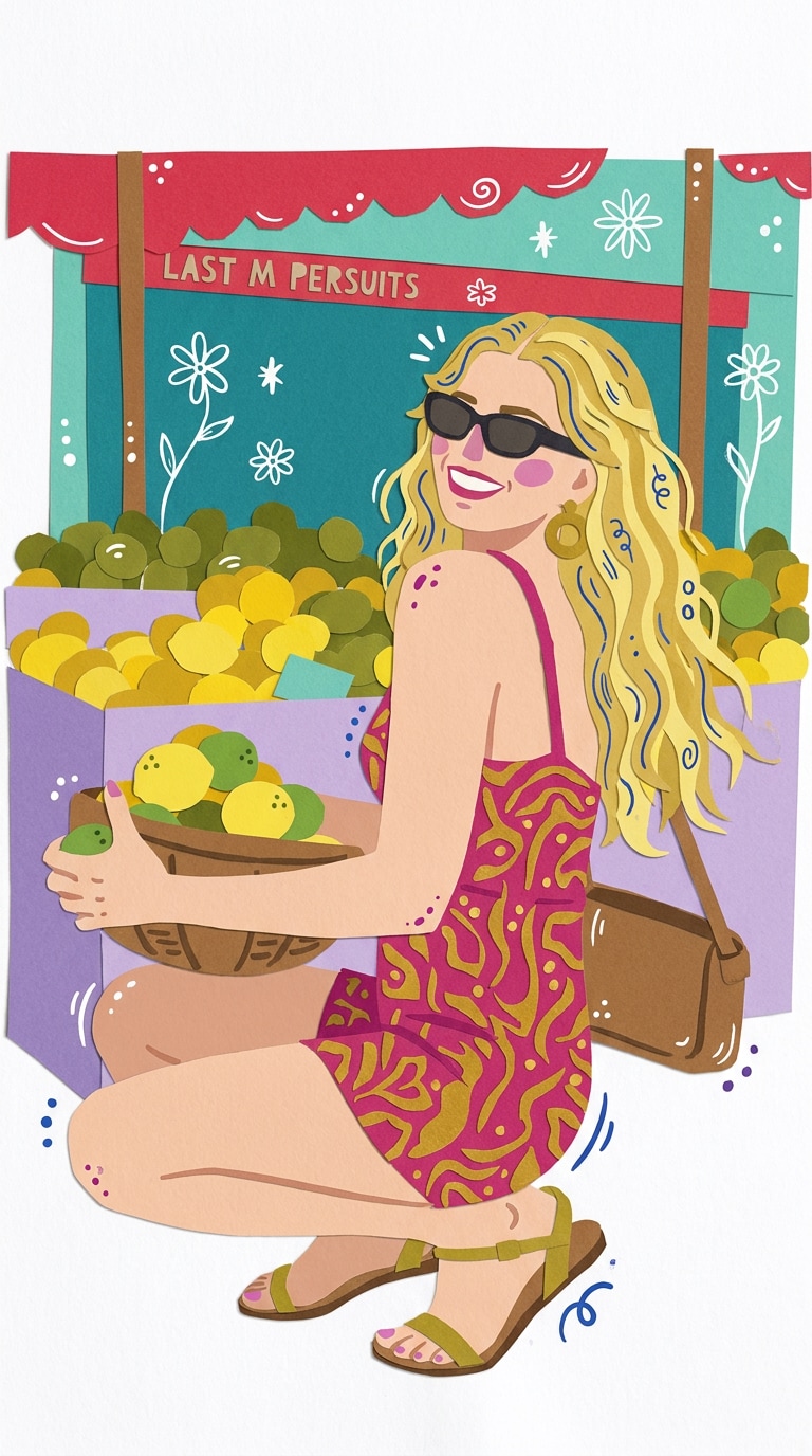 folk art doodle portrait AI prompt