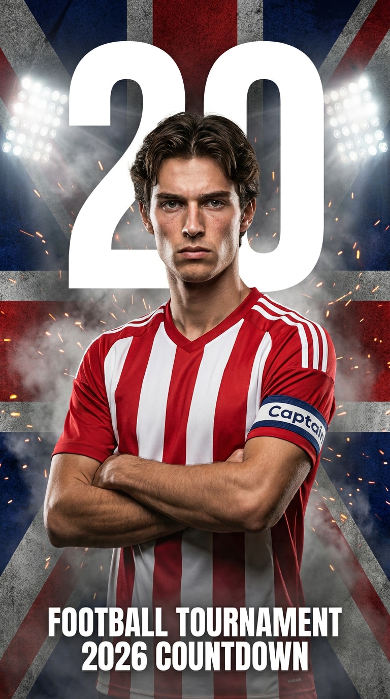Football countdown poster AI image prompt