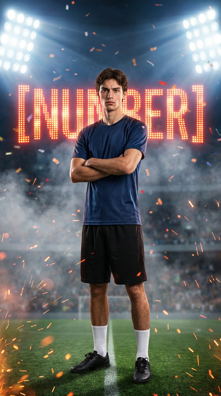 Stadium lights football countdown poster prompt