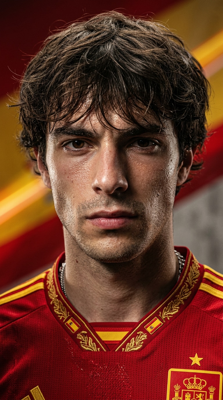 Golden diagonal football editorial portrait prompt
