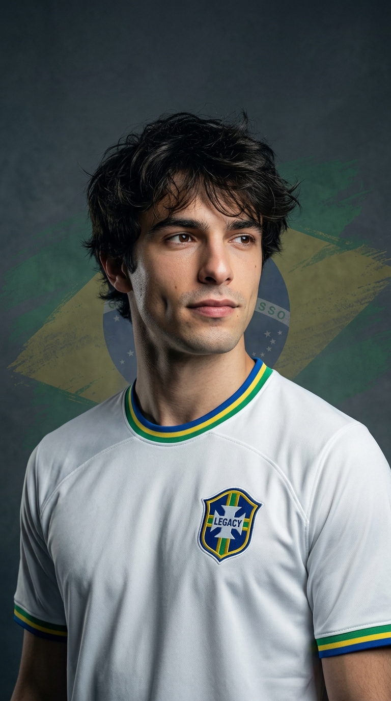 Clean white studio football athlete portrait prompt