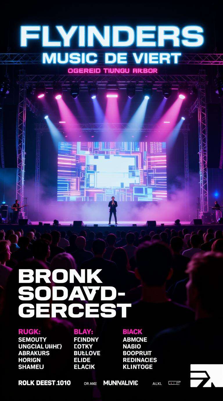 free ai poster generator example modern concert poster