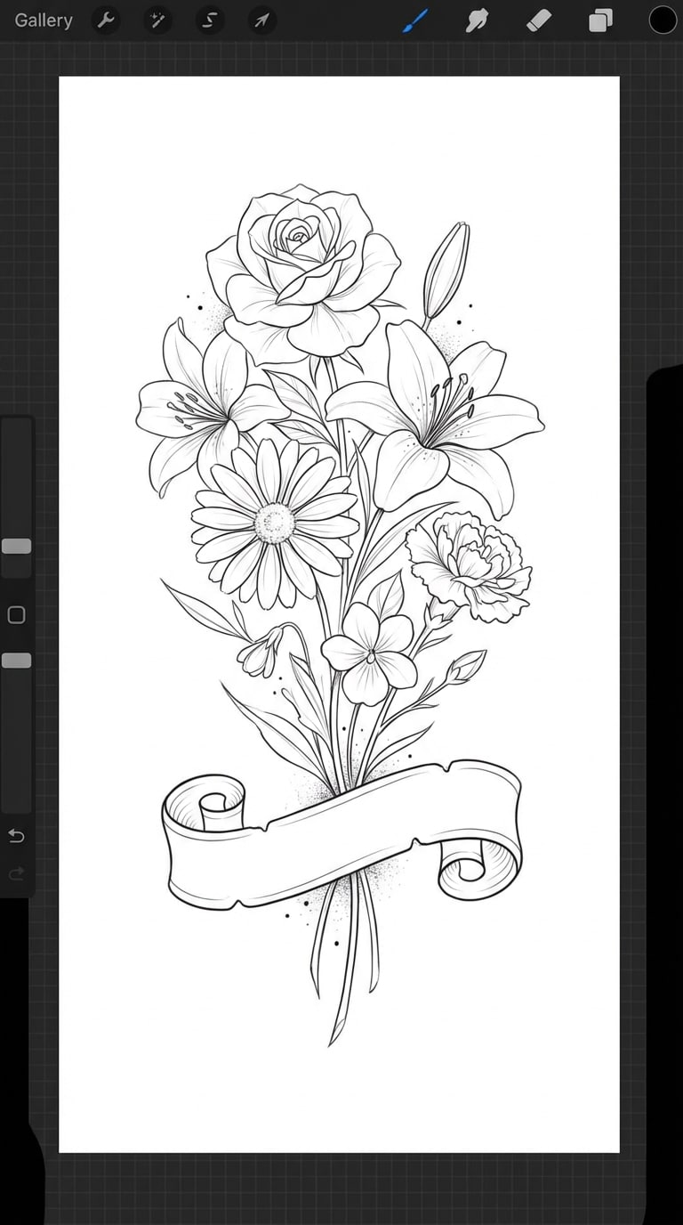 free ai tattoo generator example birth flower tattoo