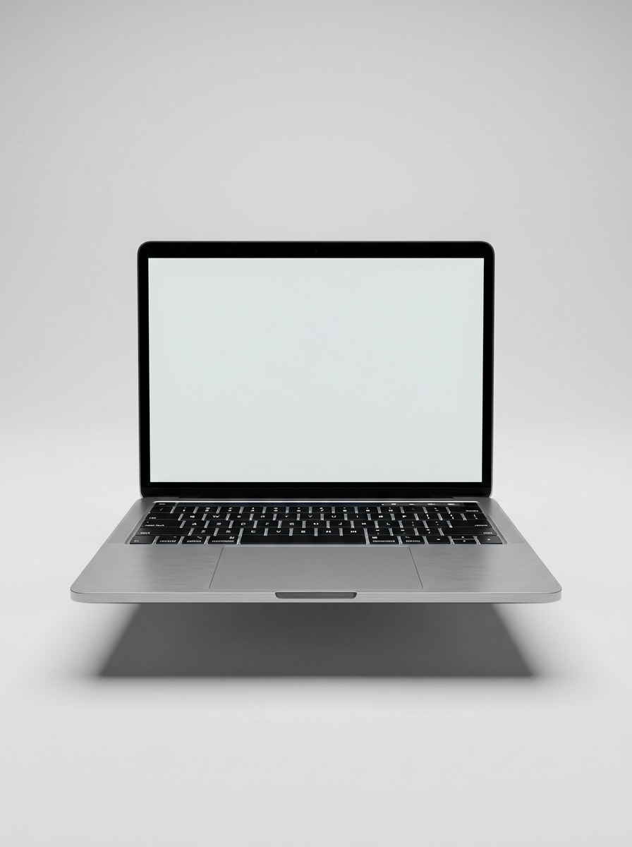 Front View Isolated Laptop