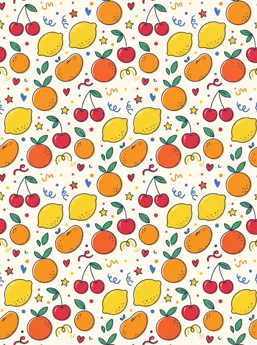 Fruit Doodle Pattern