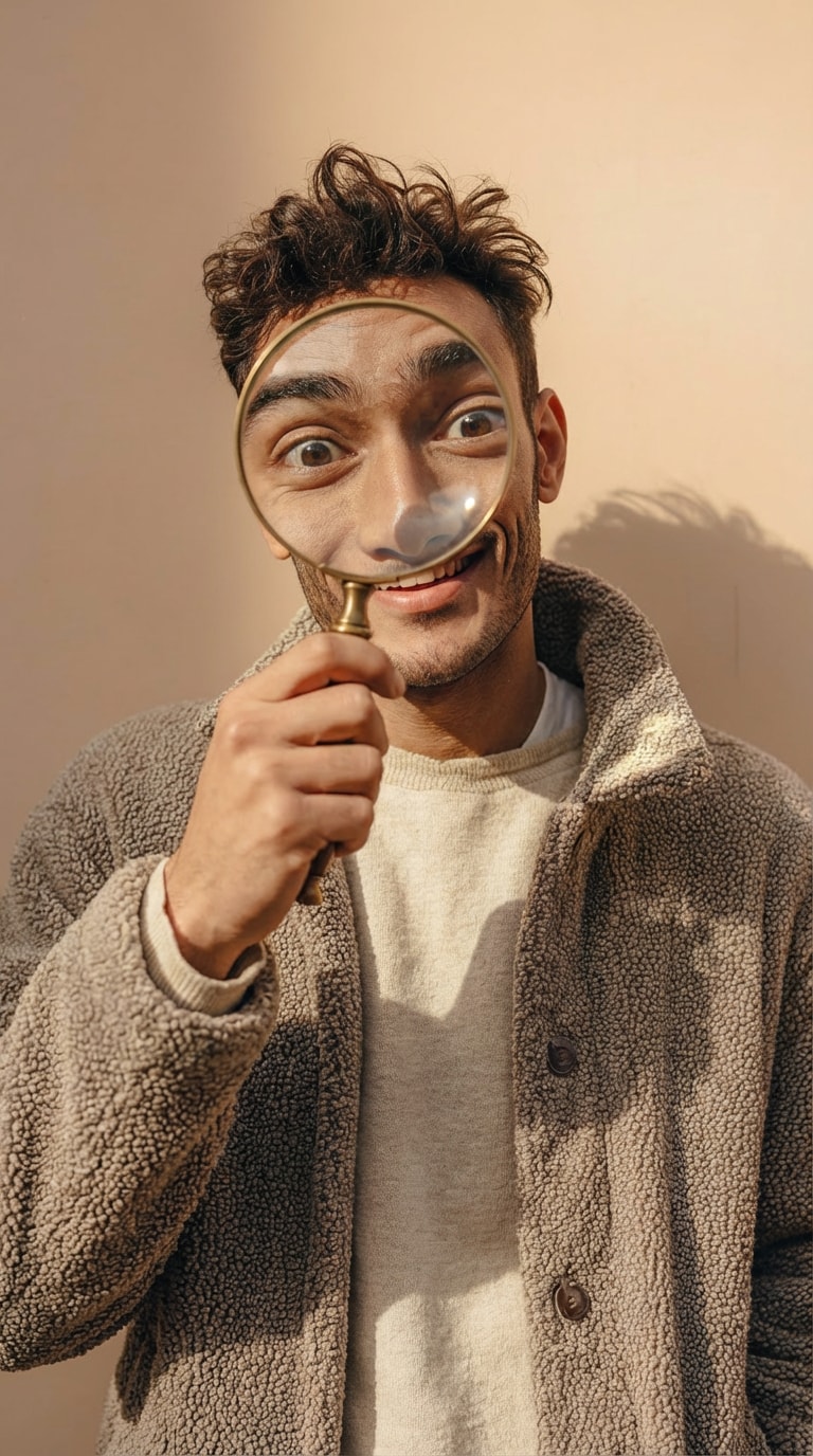Magnifying Glass Face Style