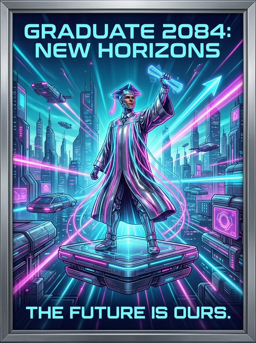 Futuristic Graduation Poster