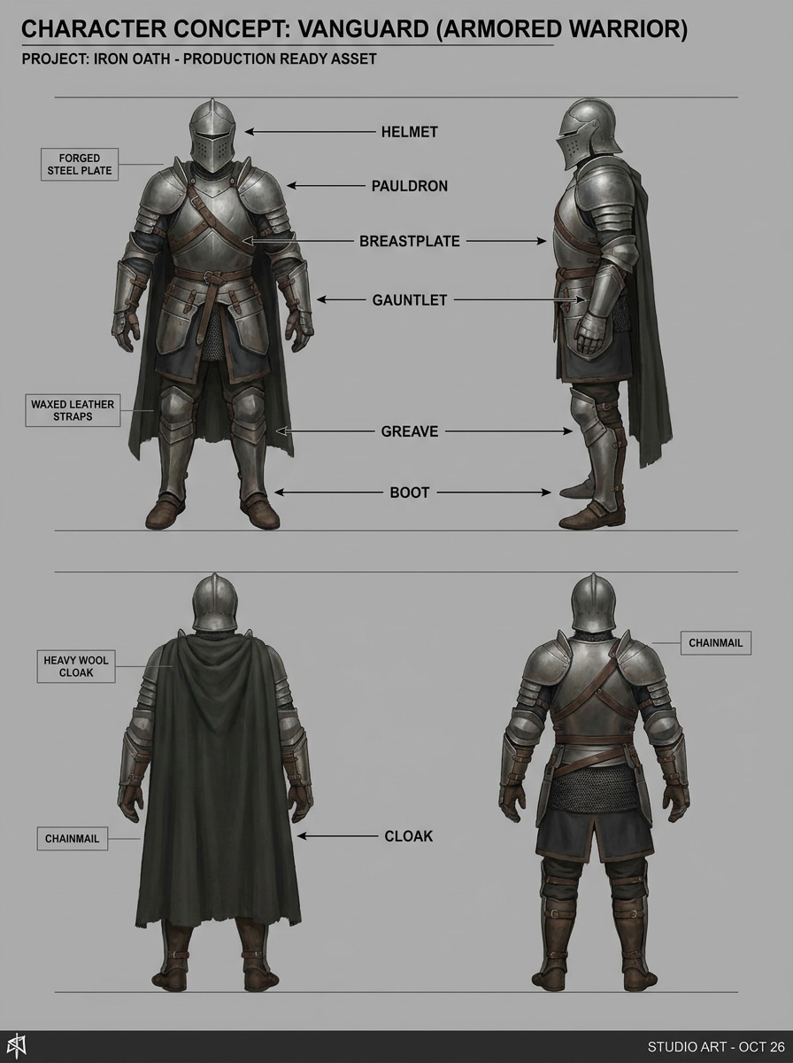 Game Character Sheet Armor