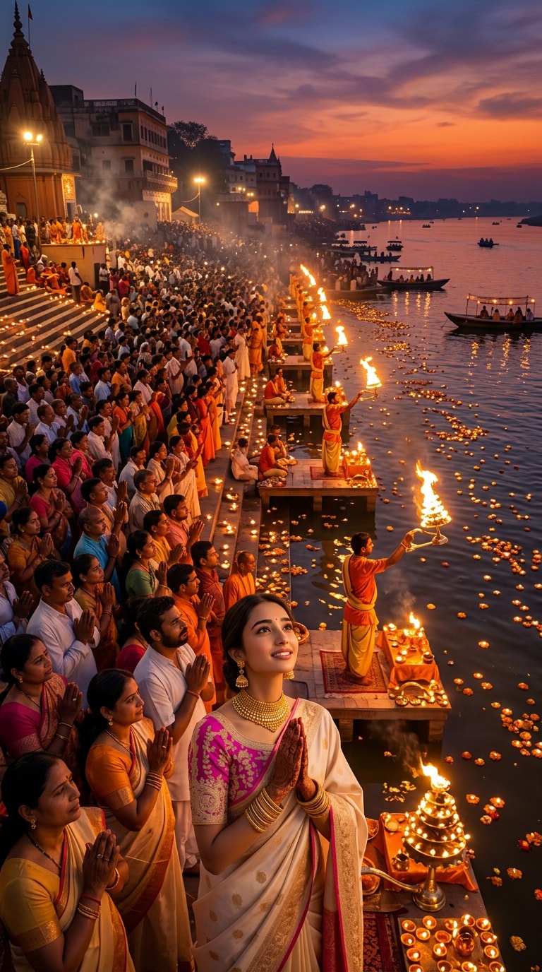 Realistic Holy River Blessing AI Art Ganga Dussehra