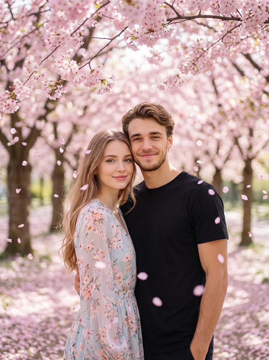 AI girlfriend cherry blossom date