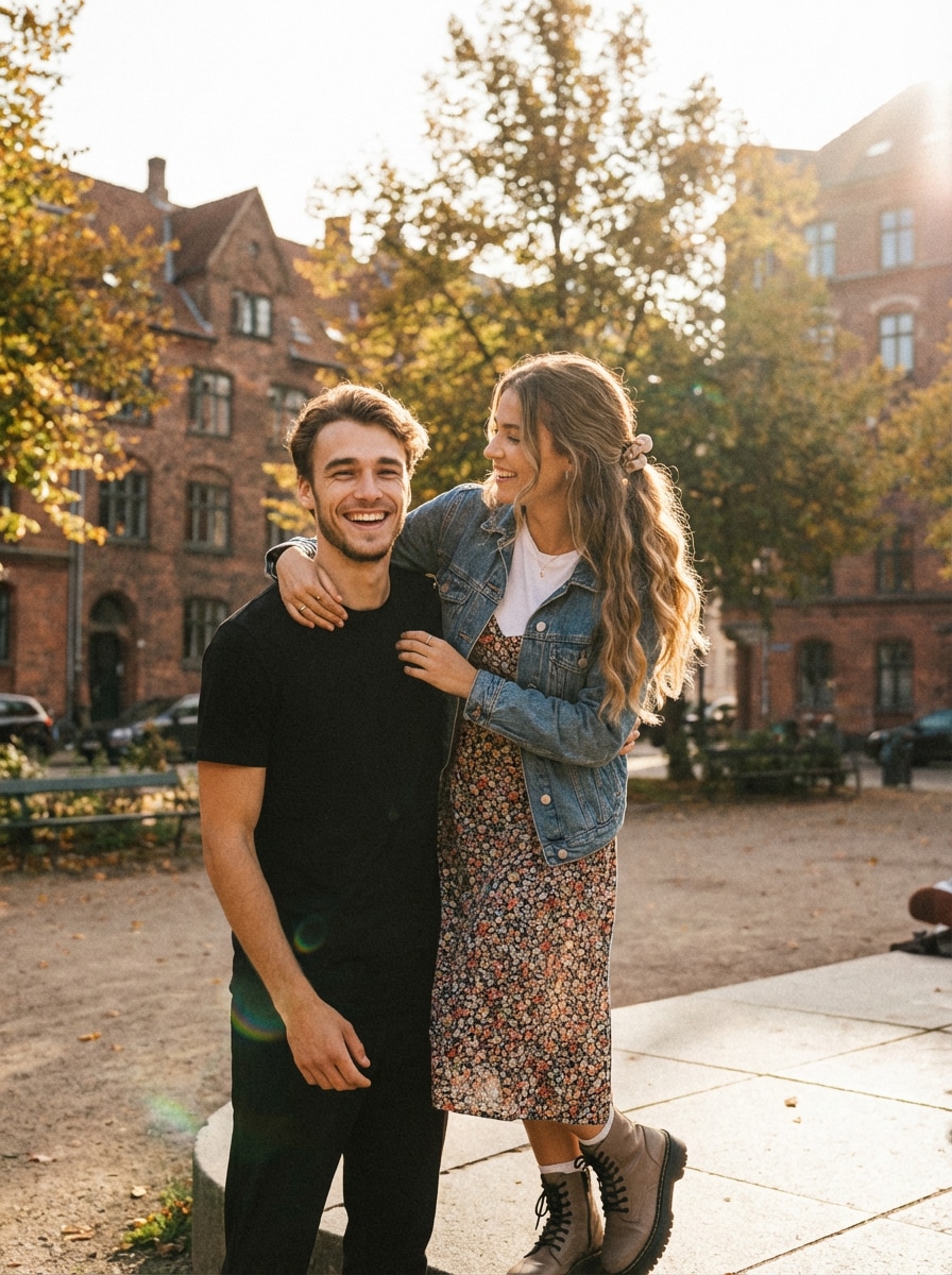 AI girlfriend 90s vintage film photo