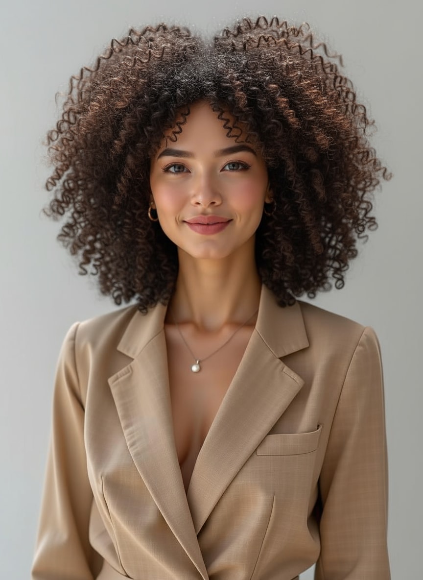 Gemini hairstyle prompt - afro coils