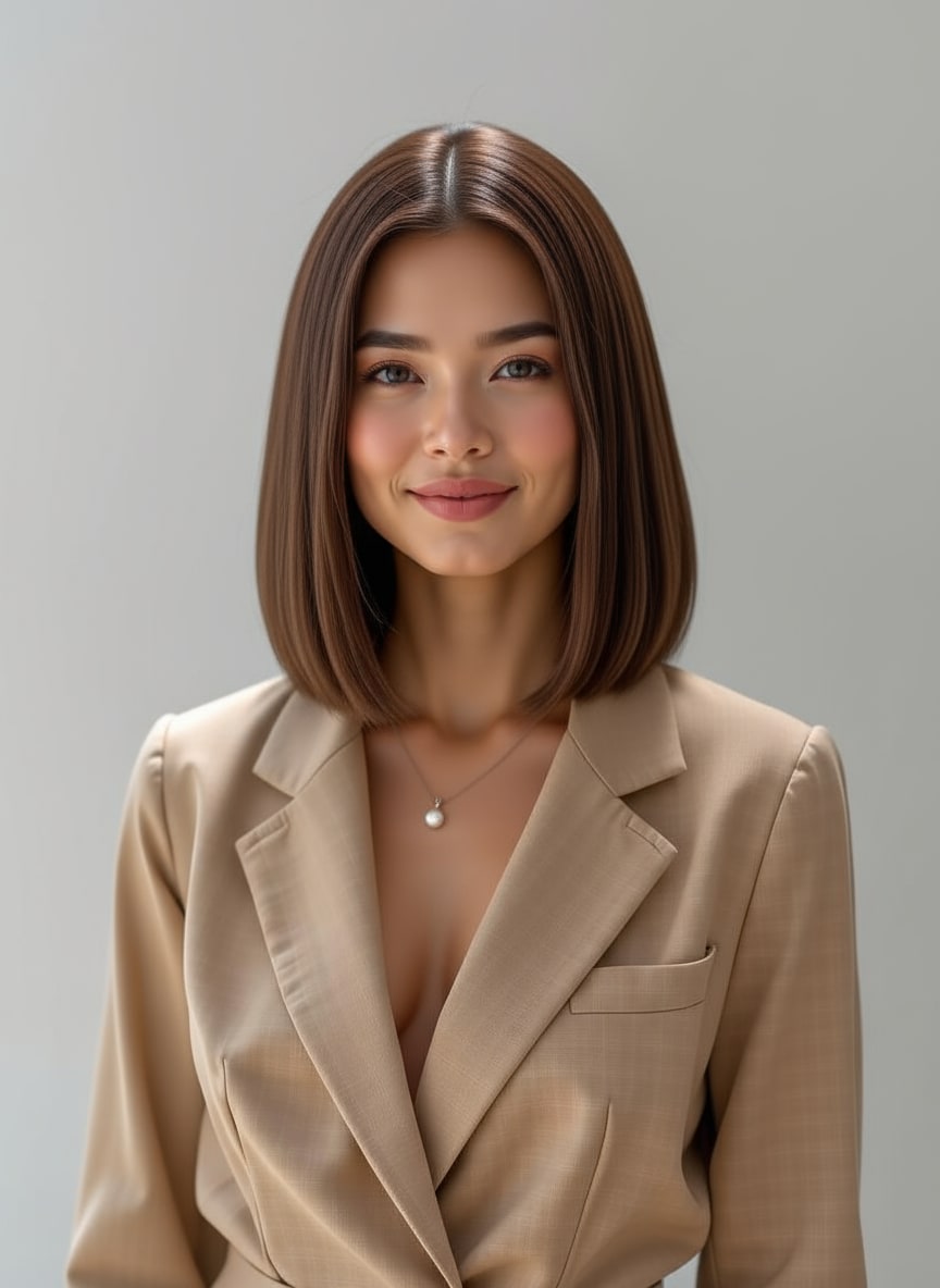 Gemini hairstyle prompt - straight bob
