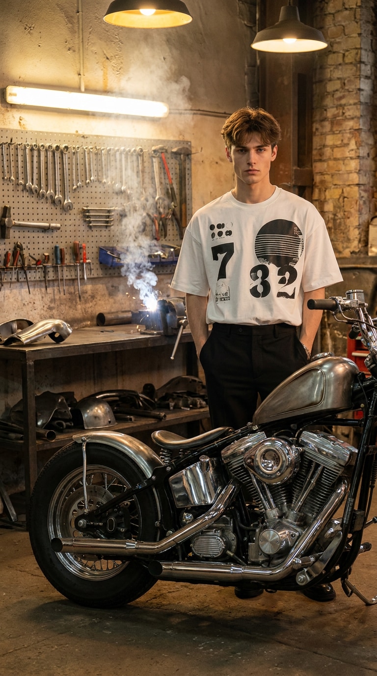 Custom motorcycle workshop prompt