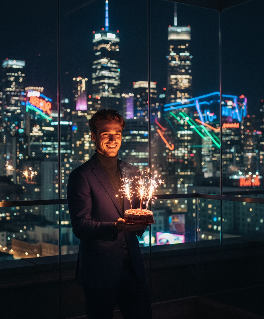 City Night Birthday Shot