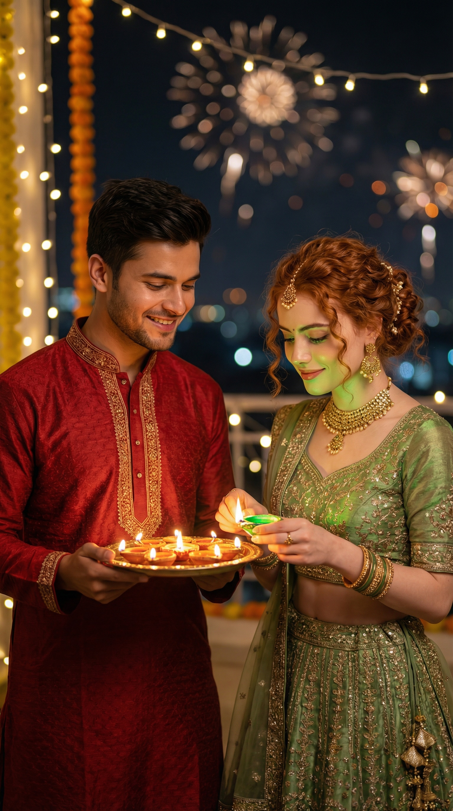 Cinematic Night Couple Portrait