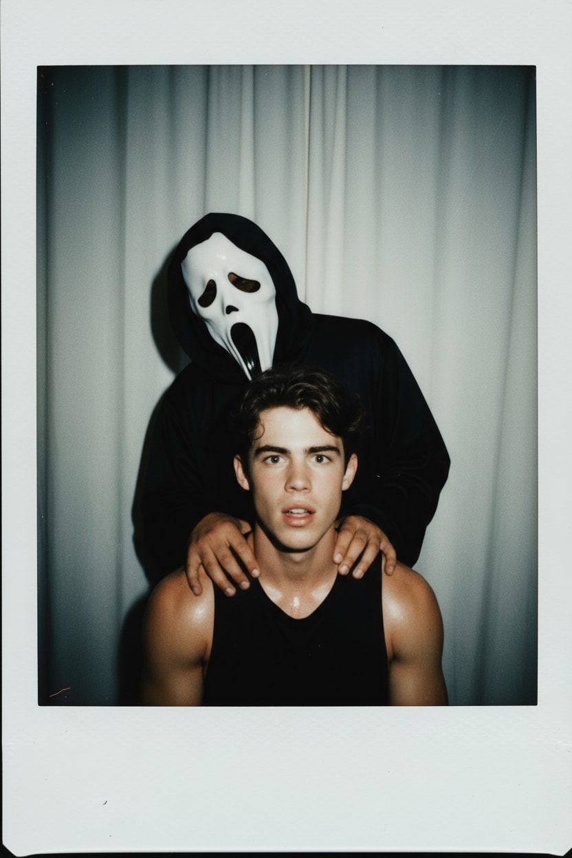 Ghostface look – Gemini Halloween prompt sample