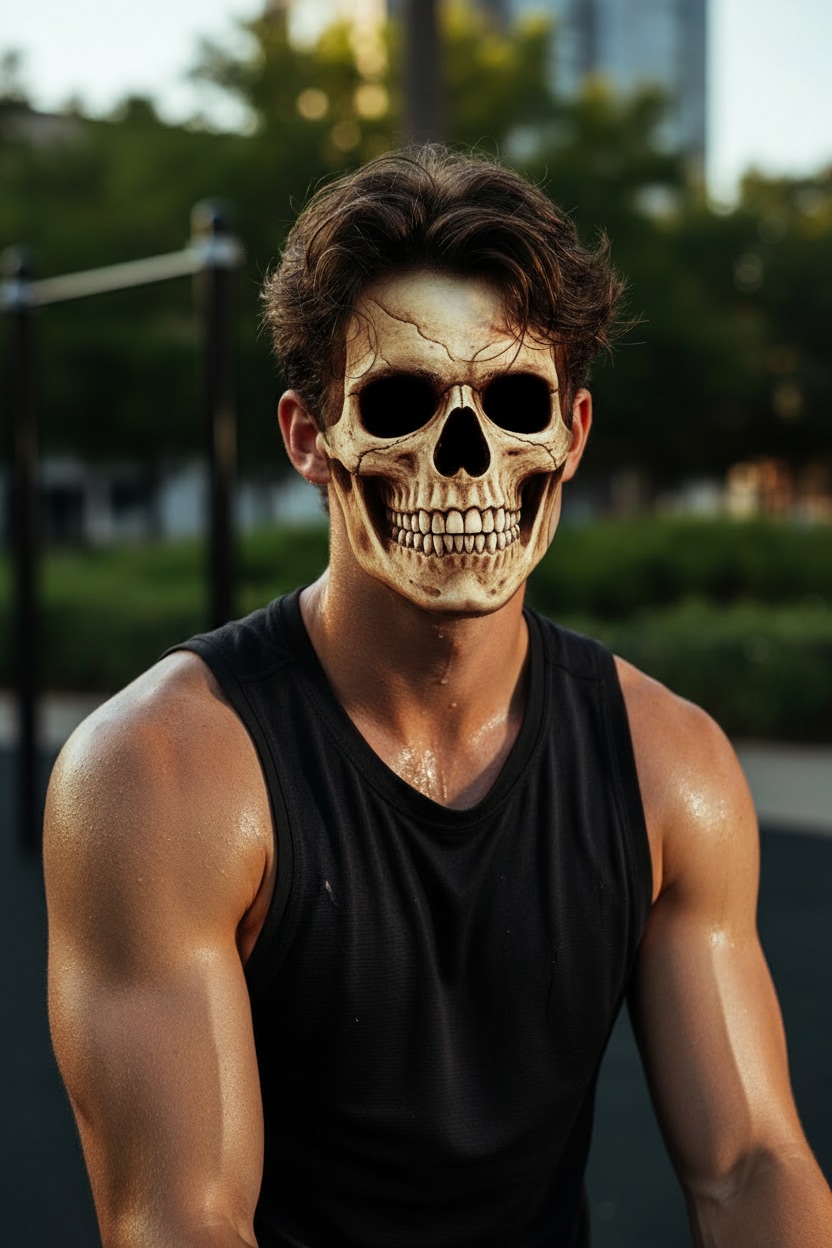 Ghostface look – Gemini Halloween prompt sample