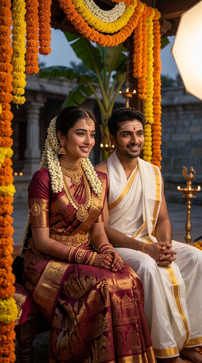 South Indian Wedding Couple