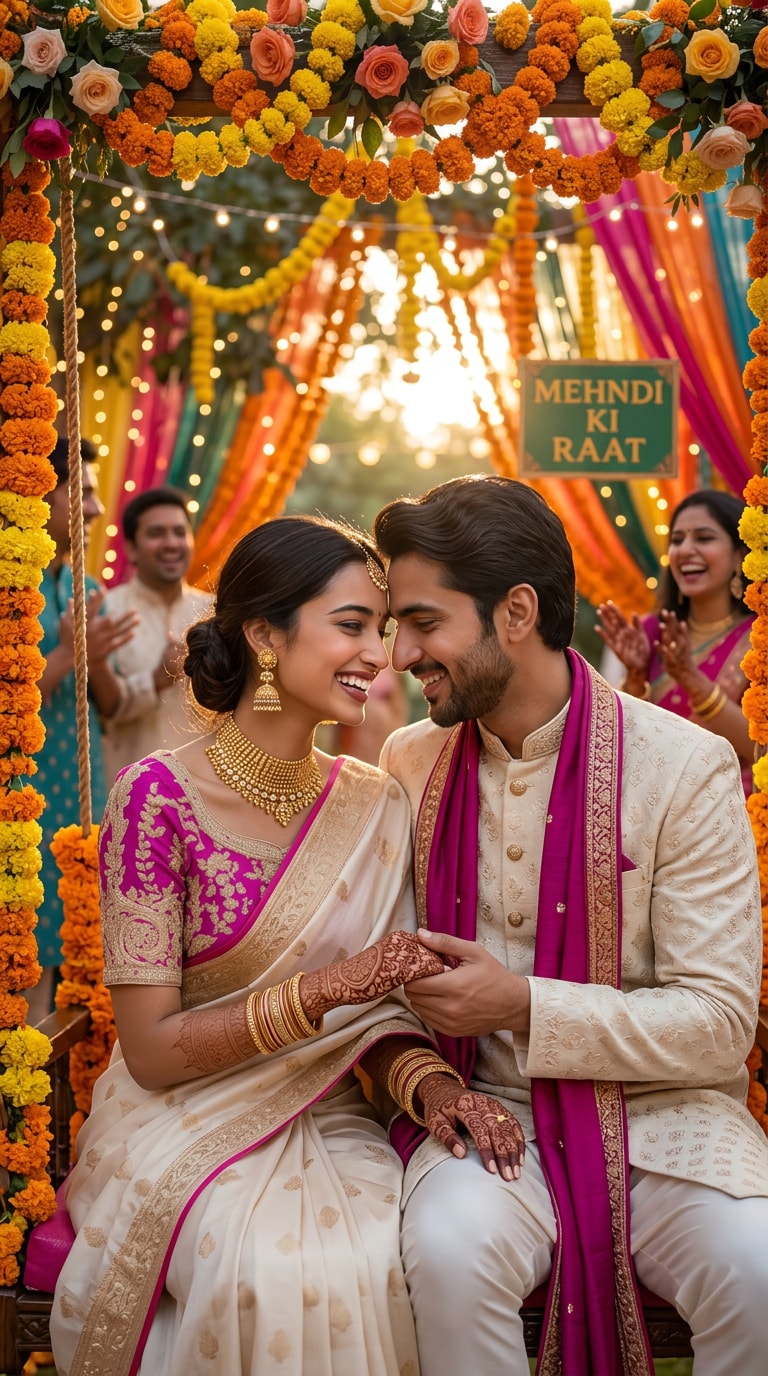 Mehndi Ceremony Couple