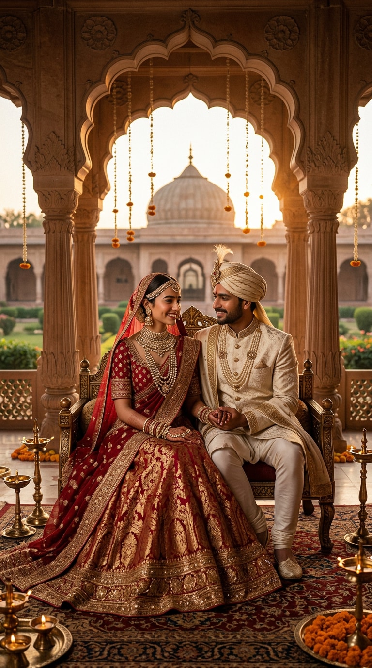 Mughal Wedding Scene