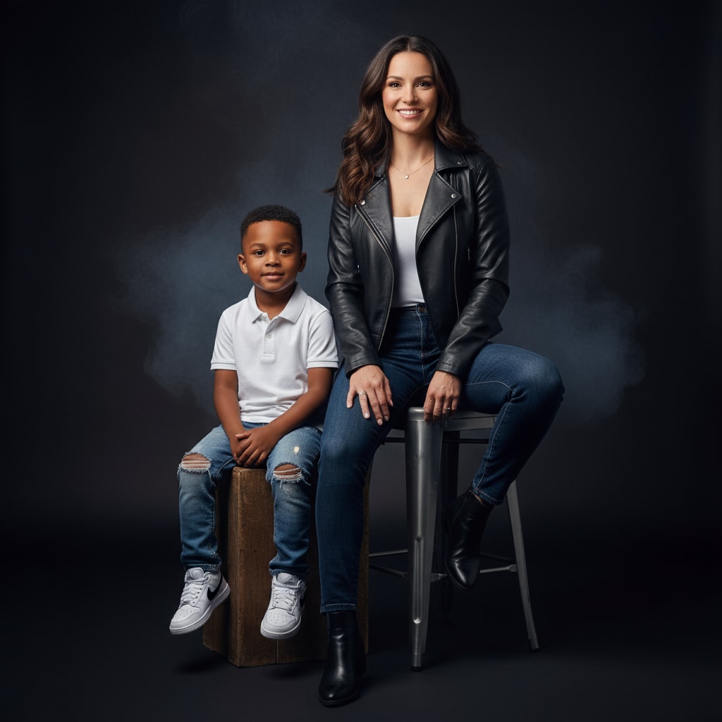 Mother & Son Portrait 1