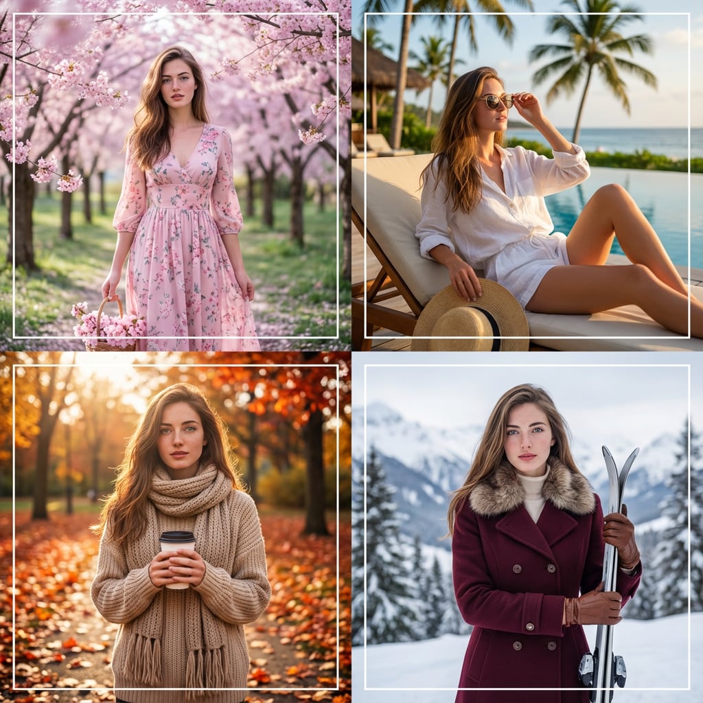4-grid four seasons fashion series