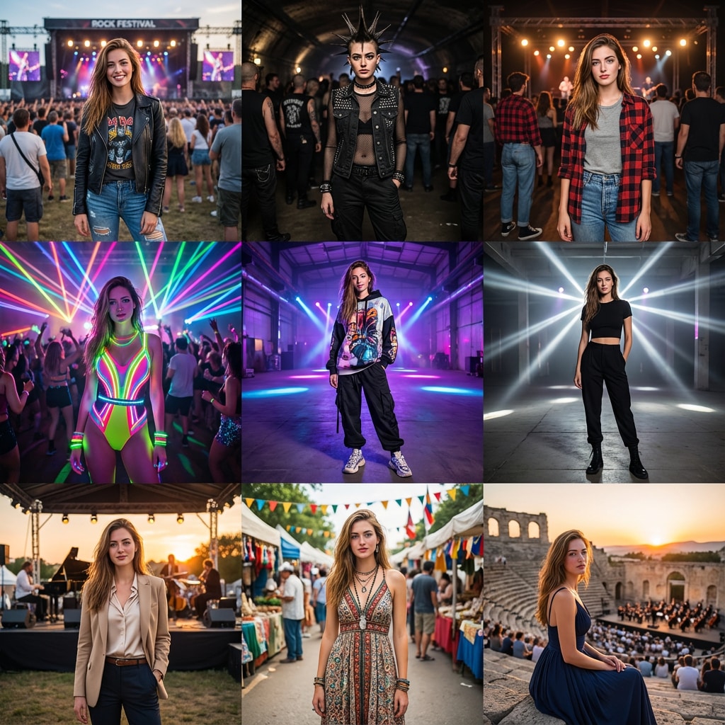 9-grid music festival style series