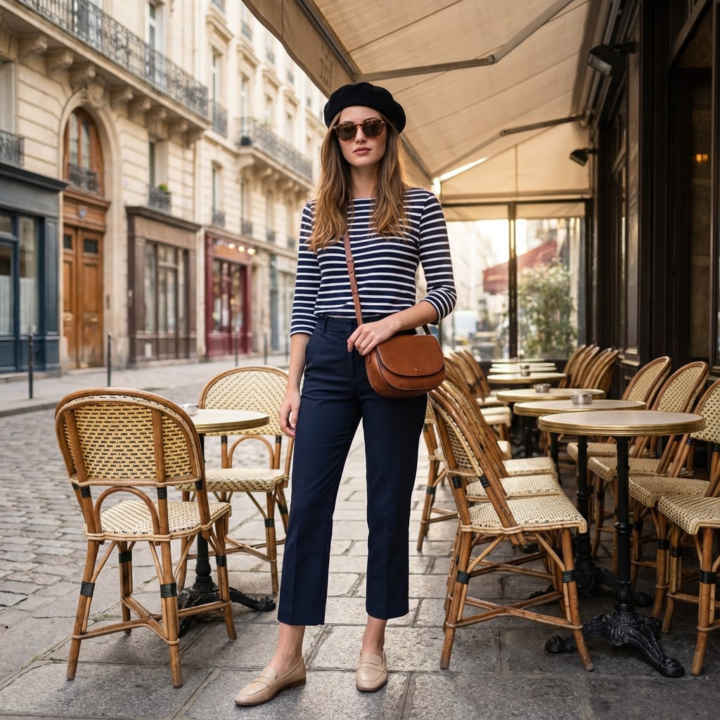 European cafe outfit preview