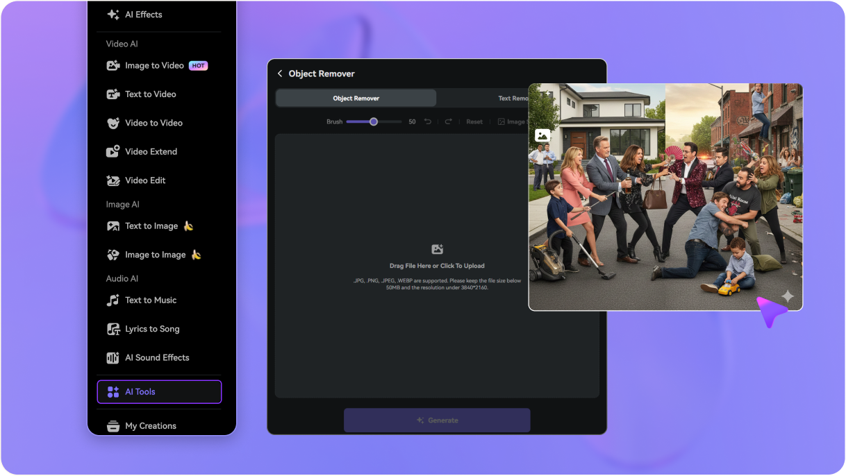 Step 1 — Open Media.io Object Remover to remove Gemini watermark