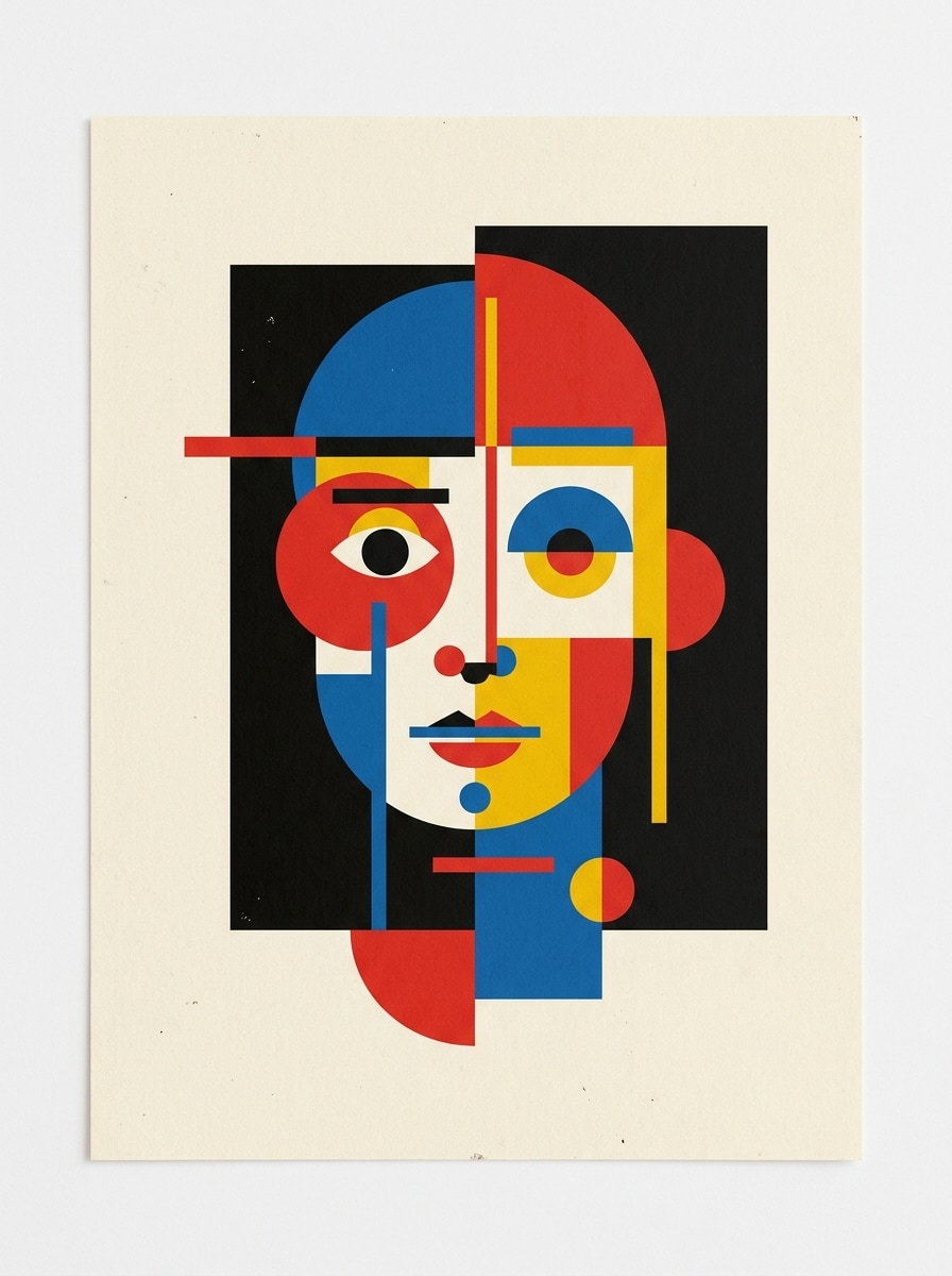 Geometric Portrait Poster