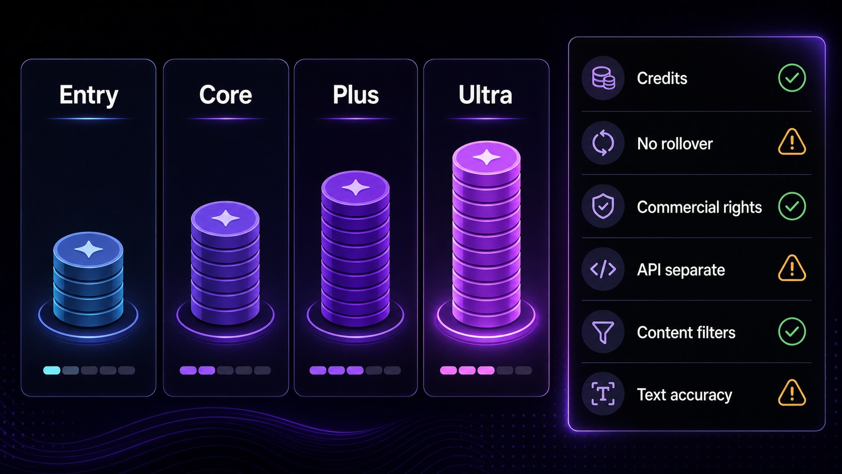 Getimg AI pricing checklist for credits, paid plans, commercial rights, API, no rollover, and hidden costs