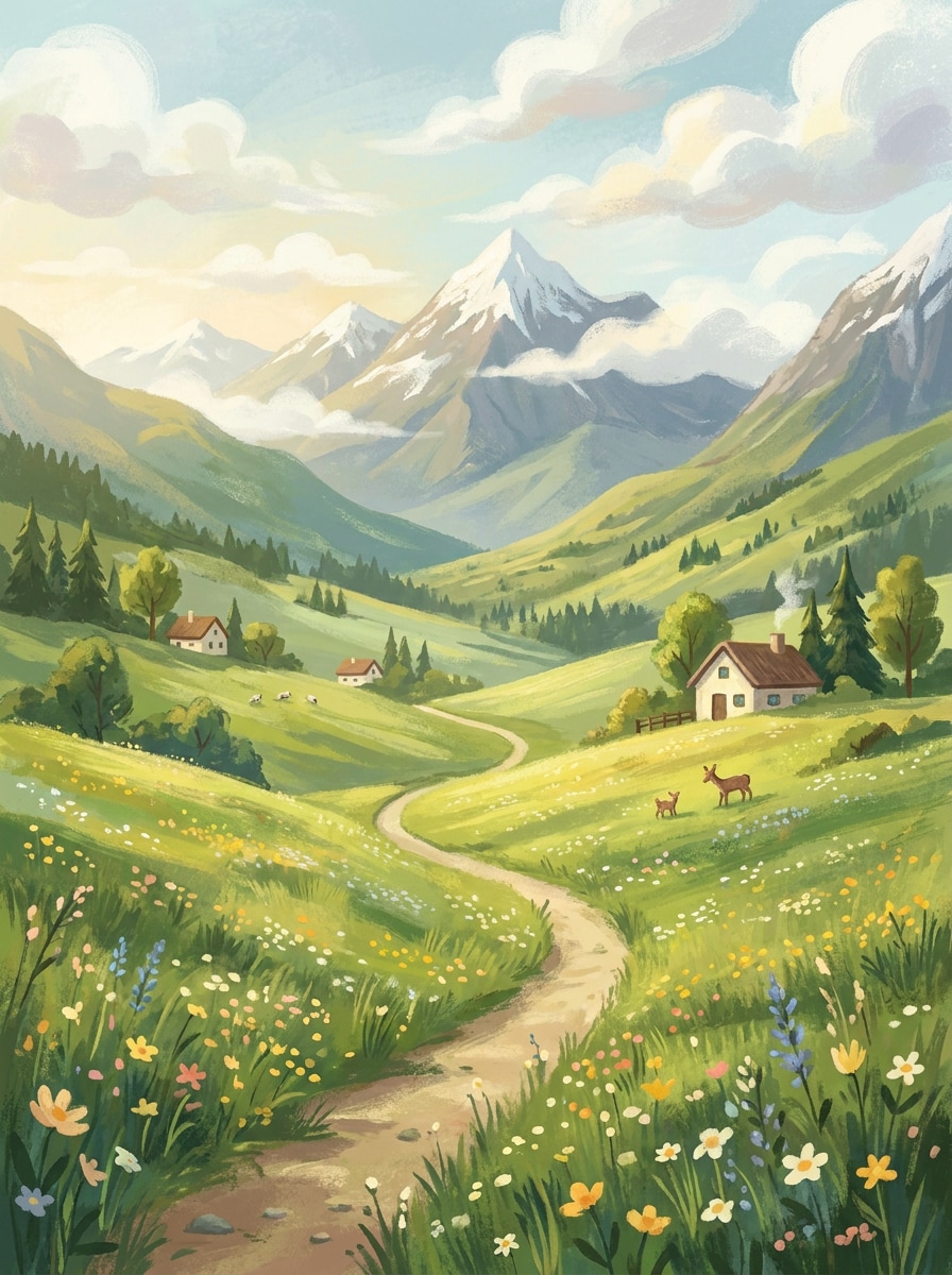 Ghibli-Inspired Highlands